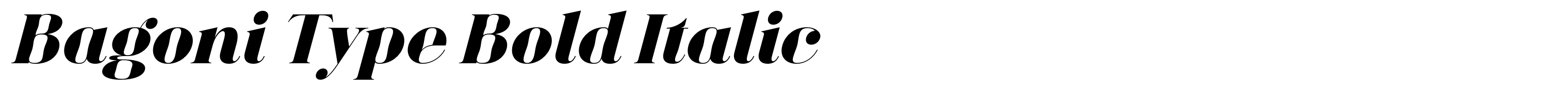 Bagoni Type Bold Italic